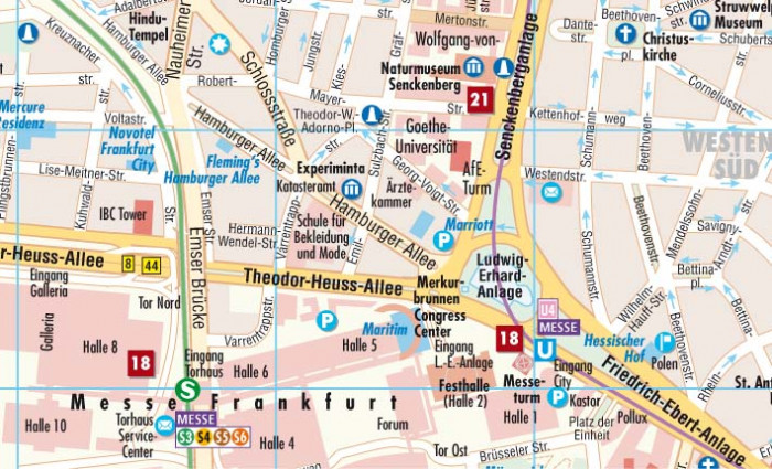 detail Frankfurt nad Mohanem 1:12t mapa Borch
