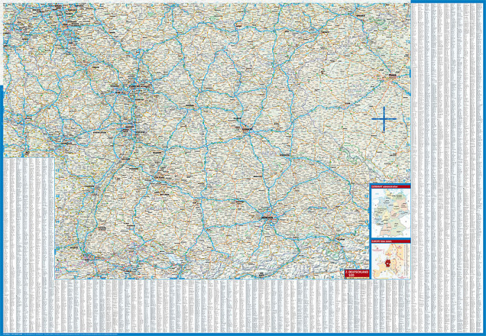 detail Německo (Deutschland) 1:800t mapa Borch