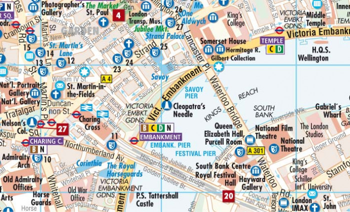 detail Londýn (London) 1:11t mapa Borch