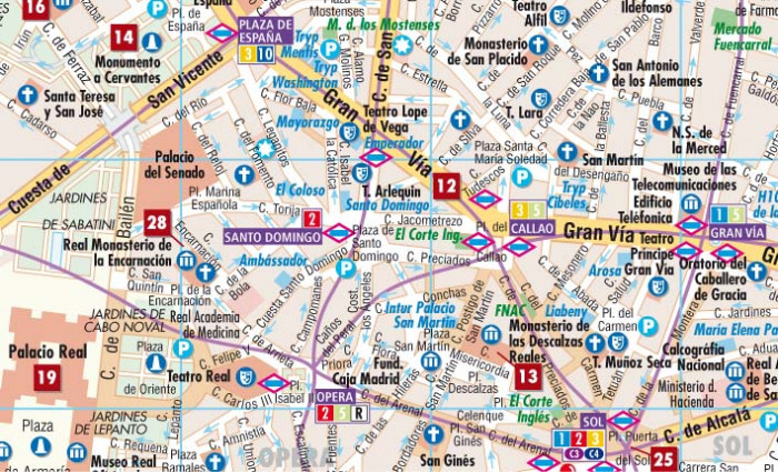 detail Madrid 1:10t mapa Borch