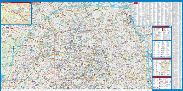 detail Paříž (Paris) 1:12t-15t mapa Borch