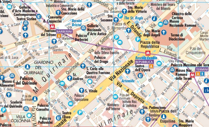 detail Řím (Roma) 1:11t mapa Borch