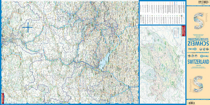 detail Švýcarsko (Switzerland) 1:400t mapa Borch