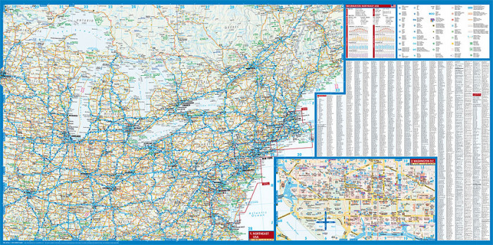 detail USA New York & Lakes 1:3m mapa Borch