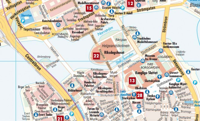 detail Stockholm 1:15t mapa Borch