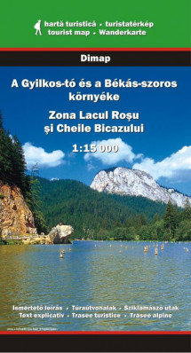 Zona Lacul Rosu – Jezero Rosu a okolí 1:15t turistická mapa DIMAP