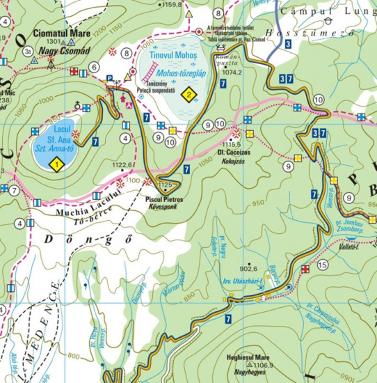 detail Jezero Sv.Anna a okolí 1:35t turistická mapa DIMAP