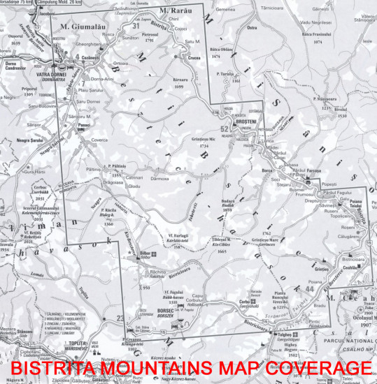 detail Munti Bistritei 1:70t mapa DIMAP