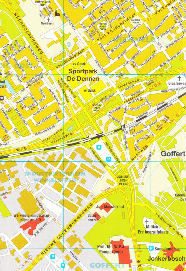 detail Nijmegen plán města a okolí CITOPLAN