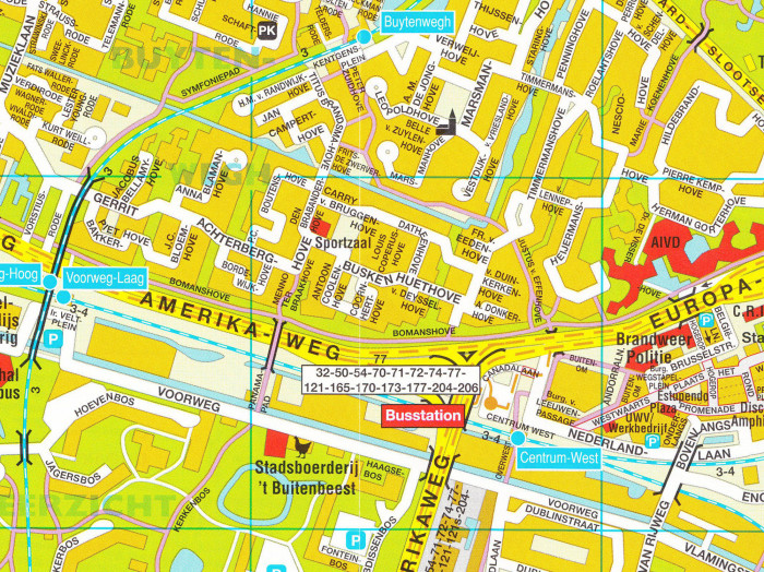 detail Zoetermeer plán města a okolí CITOPLAN
