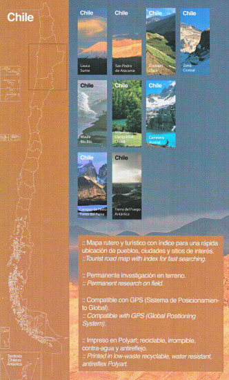 detail Chile #2, San Pedro de Atacama 1:400.000 cestovní mapa COMPASS