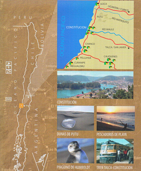 detail Chile - Costa del Maule 1:15t/180t turistická mapa COMPASS