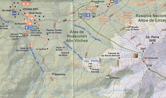 detail Chile - Condor Circuit 1:25t/50t turistická mapa COMPASS