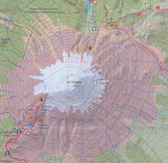 detail Chile - Llanquihue 1:50t/150t turistická mapa COMPASS