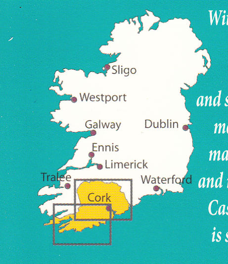 detail Cork county 1:100.000 mapa (Irsko)