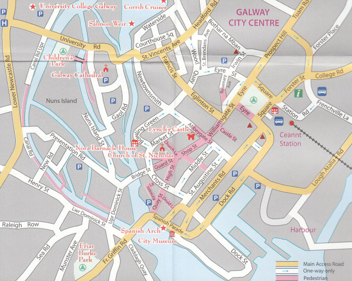 detail Galway county 1:100t mapa (Irsko)