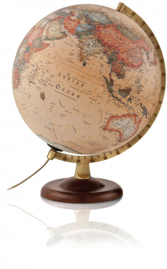 detail Globus Antique ořech/kov 30cm