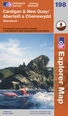 Cardigan / New Quay 1:25.000 turistická mapa OS #198