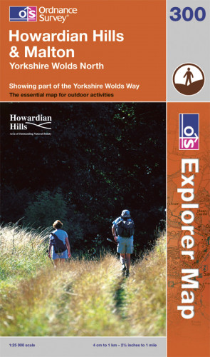 Howardian Hills / Malton 1:25.000 turistická mapa OS #300