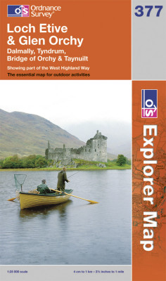 Loch Etive / Glen Orchy 1:25.000 turistická mapa OS #377