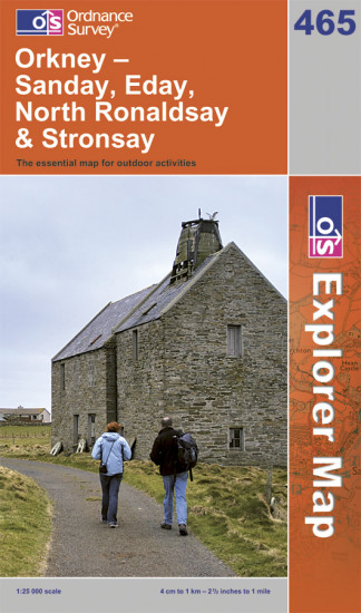 detail Orkney / Sanday / Eday / North Ronaldsay / Stronsay 1:25.000 turistická mapa OS