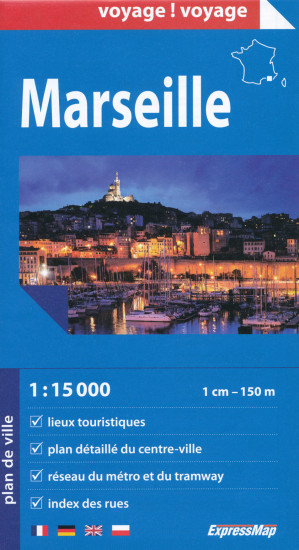detail Marseille plán města 1:15t ExpressMap