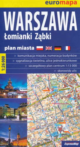 Varšava (Warszawa) 1:26t mapa ExpressMap