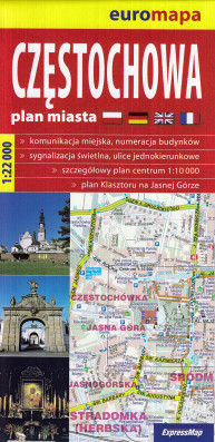 Czestochowa plán města 1:22t ExpressMap