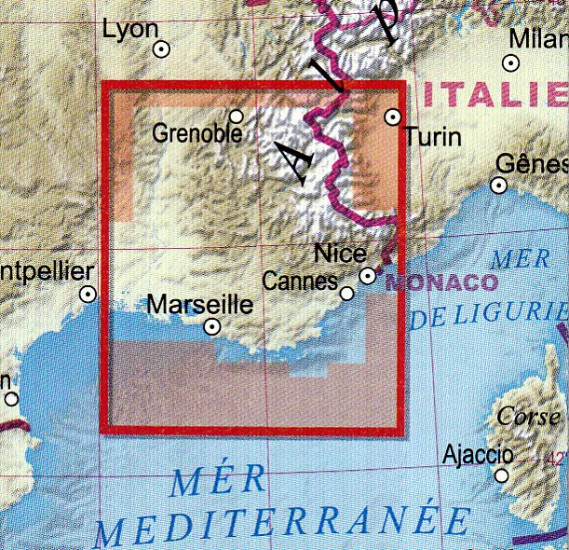 detail Provence - Azurové pobřeží 1:300t ExpressMap