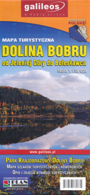 Dolina Bobru, Jelenia Gora - Boleslawec 1:50.000 turistická mapa Galileos