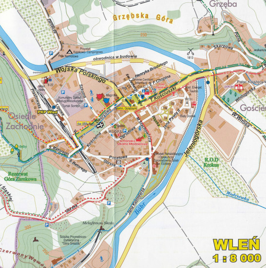 detail Dolina Bobru, Jelenia Gora - Boleslawec 1:50.000 turistická mapa Galileos