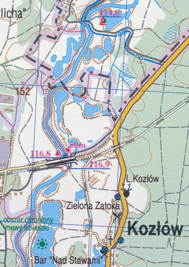 detail Bory Dolnoslaske, Nisa - Kwisa - Bobr 1:75 000 turistická mapa Galileos