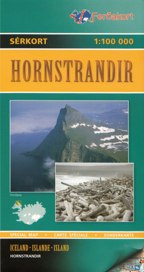 detail Hornstrandir (Island) 1:100t mapa FERDAKORT