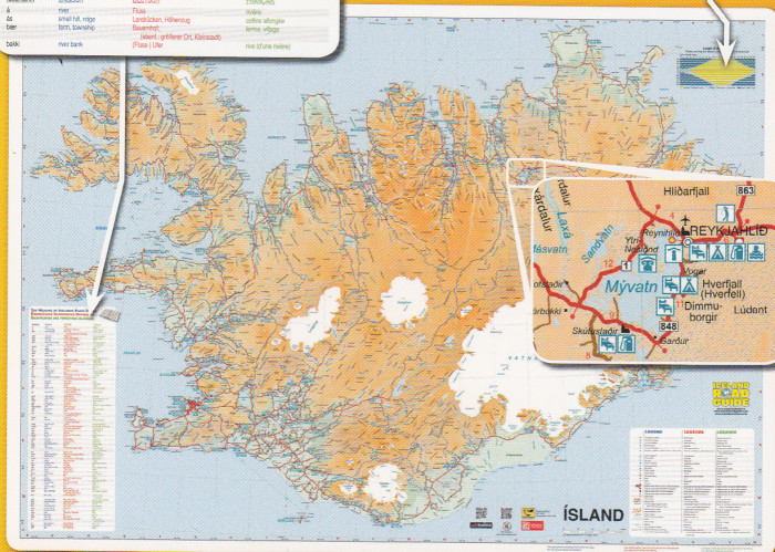 detail Island (Iceland) 1:500.000 mapa IRG