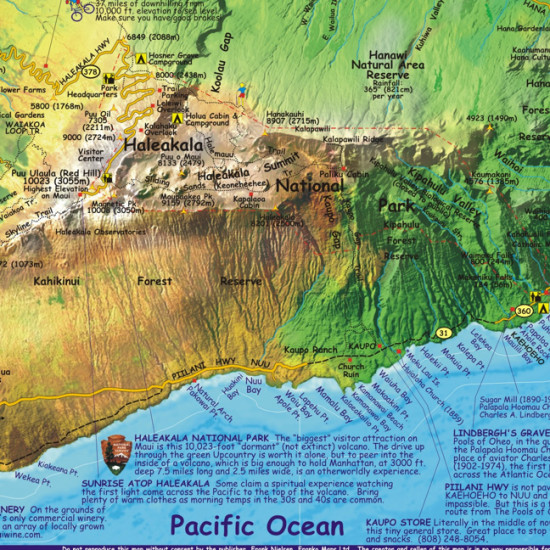 detail Maui 1:180t Guide mapa FRANKO´S