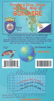 Bonaire 1:85t guide & dive mapa FRANKO´S