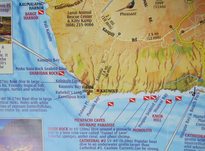 detail Lanai 1:77t Guide mapa FRANKO´S