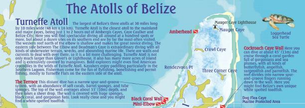 detail Belize 1:432t guide & dive mapa FRANKO´S