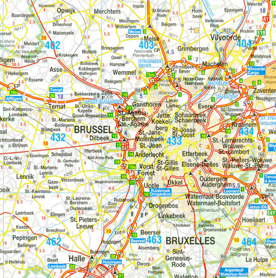 detail Belgie sever, Flandry 1:175t mapa GC