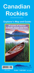 detail Canadian Rockies: Banff, Jasper & Yoho 1:400.000 mapa a průvodce Gem Trek