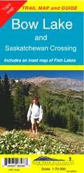 detail Bow Lake & Saskatchewan Crossing 1:70.000 mapa a průvodce Gem Trek