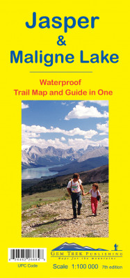 Jasper & Maligne Lake 1:100.000 mapa a průvodce Gem Trek