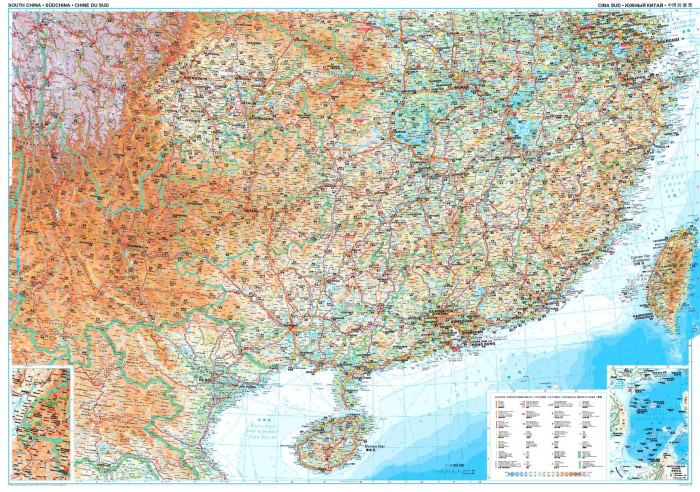 detail Jižní Čína (China South) 1:2m mapa GIZI