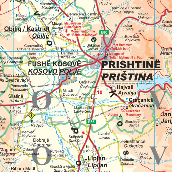 detail Kosovo 1:250t mapa GIZI