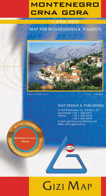 Černá Hora (Montenegro) 1:250t mapa GIZI