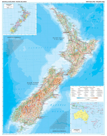 detail Nový Zéland (New Zealand) 1:1,7m mapa GIZI