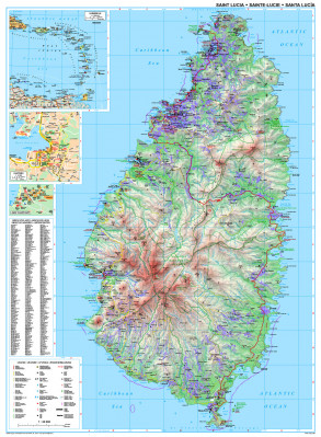 Svatá Lucie (St. Lucia) 1:50t mapa GIZI