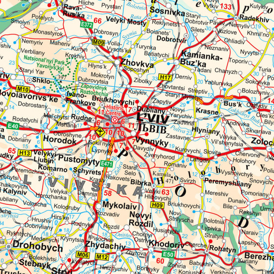 detail Ukrajina (Ukraine) 1,2m mapa GIZI