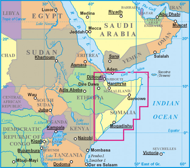 detail Somálsko (Somalia) 1:1,75m mapa GIZI