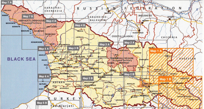 detail #1 Gruzie (Georgia; Kakheti, Tusheti) 1:200t mapa GEOLAND